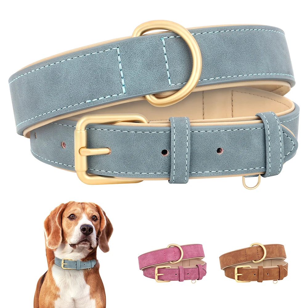 Durable Soft Leather Dog Collar