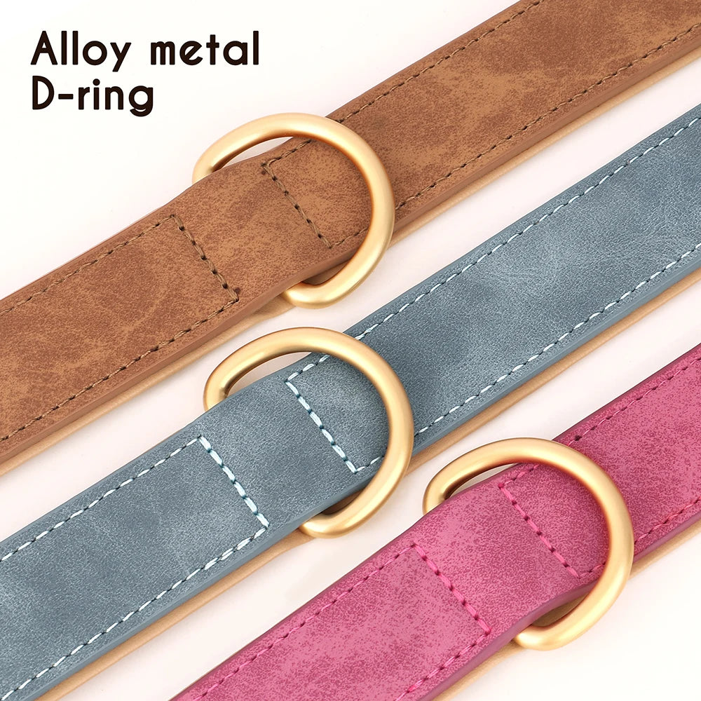 Durable Soft Leather Dog Collar