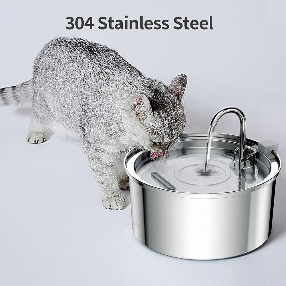 Stainless Steel Automatic Cat Fountain