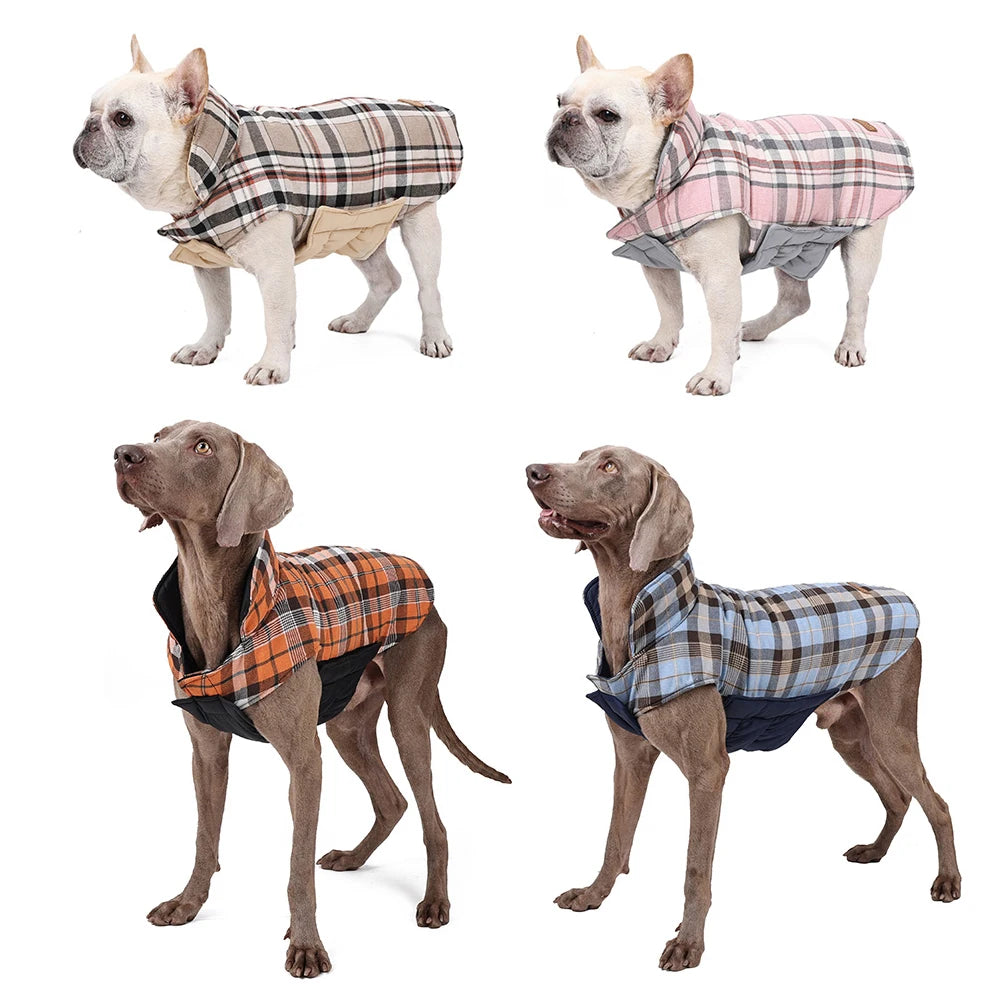 Classic Plaid Waterproof Dog Jacket