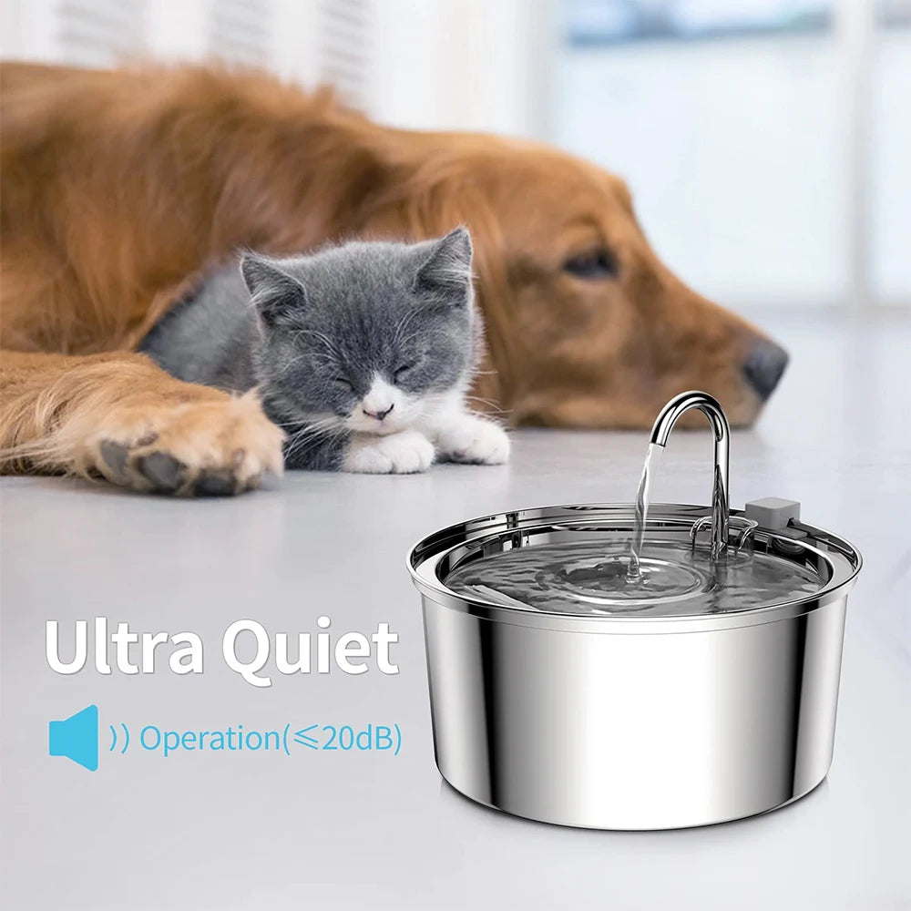 Stainless Steel Automatic Cat Fountain