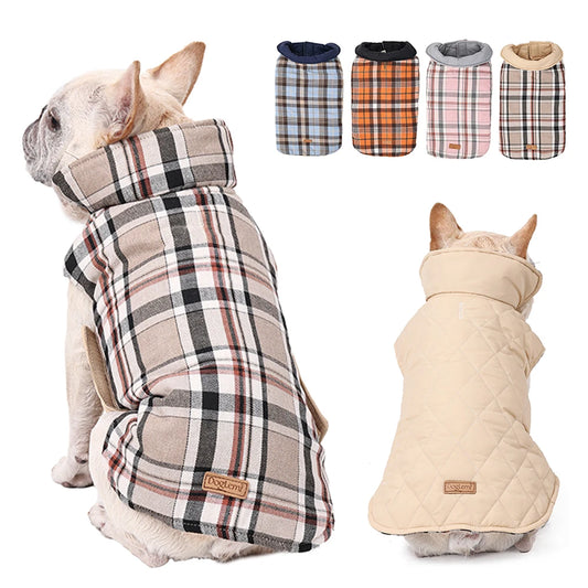 Classic Plaid Waterproof Dog Jacket