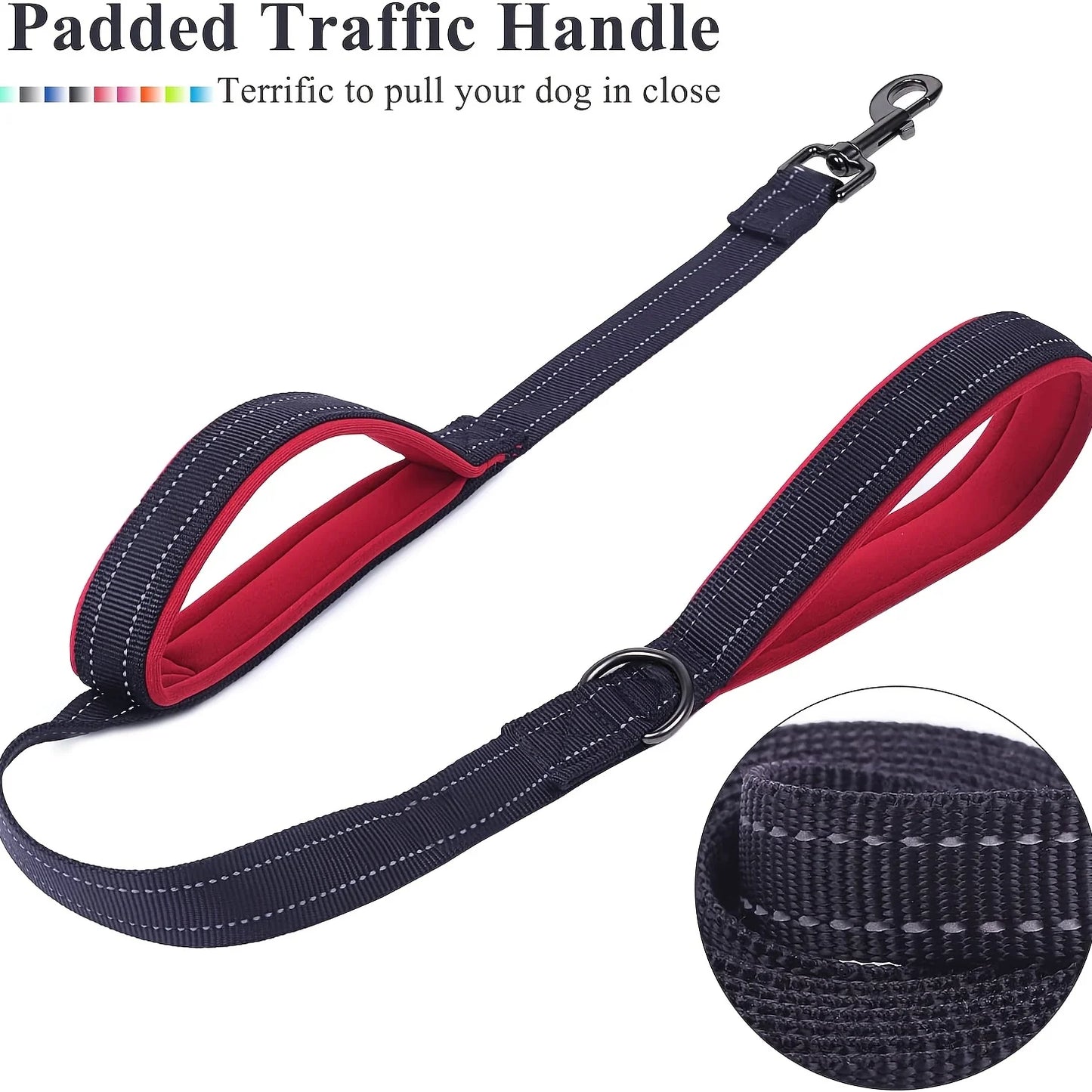 Heavy Duty Double Handle Nylon Leash